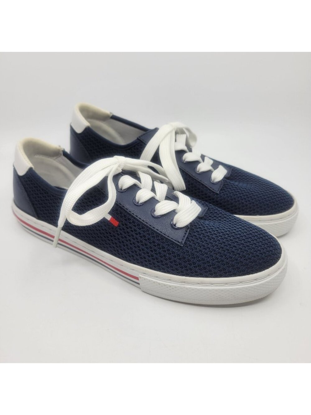 Tommy Hilfiger Sneakers Womens Size 7 Twlesia T Navy Blue Lace Up Mesh Casual